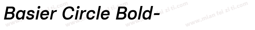 Basier Circle Bold字体转换
